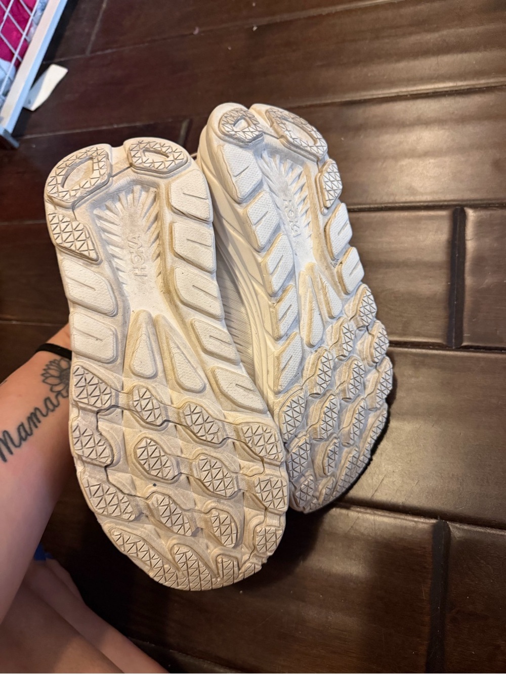 Hoka Women's Athletic Shoes Beige / Cream - Picture 4 of 5